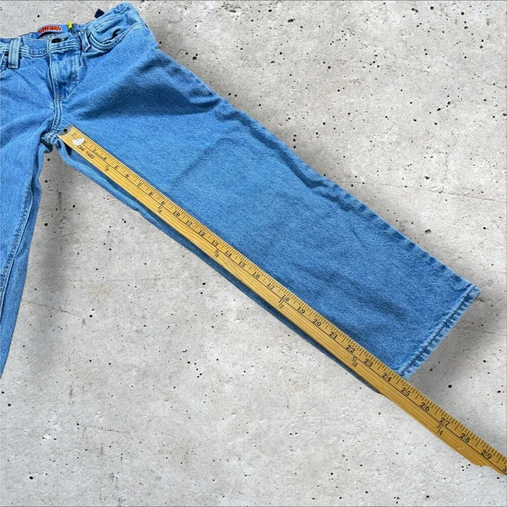 Empyre Baggy Skate Jeans Size 25 Blue Denim Loose Fit Skater Y2K Medium Wash